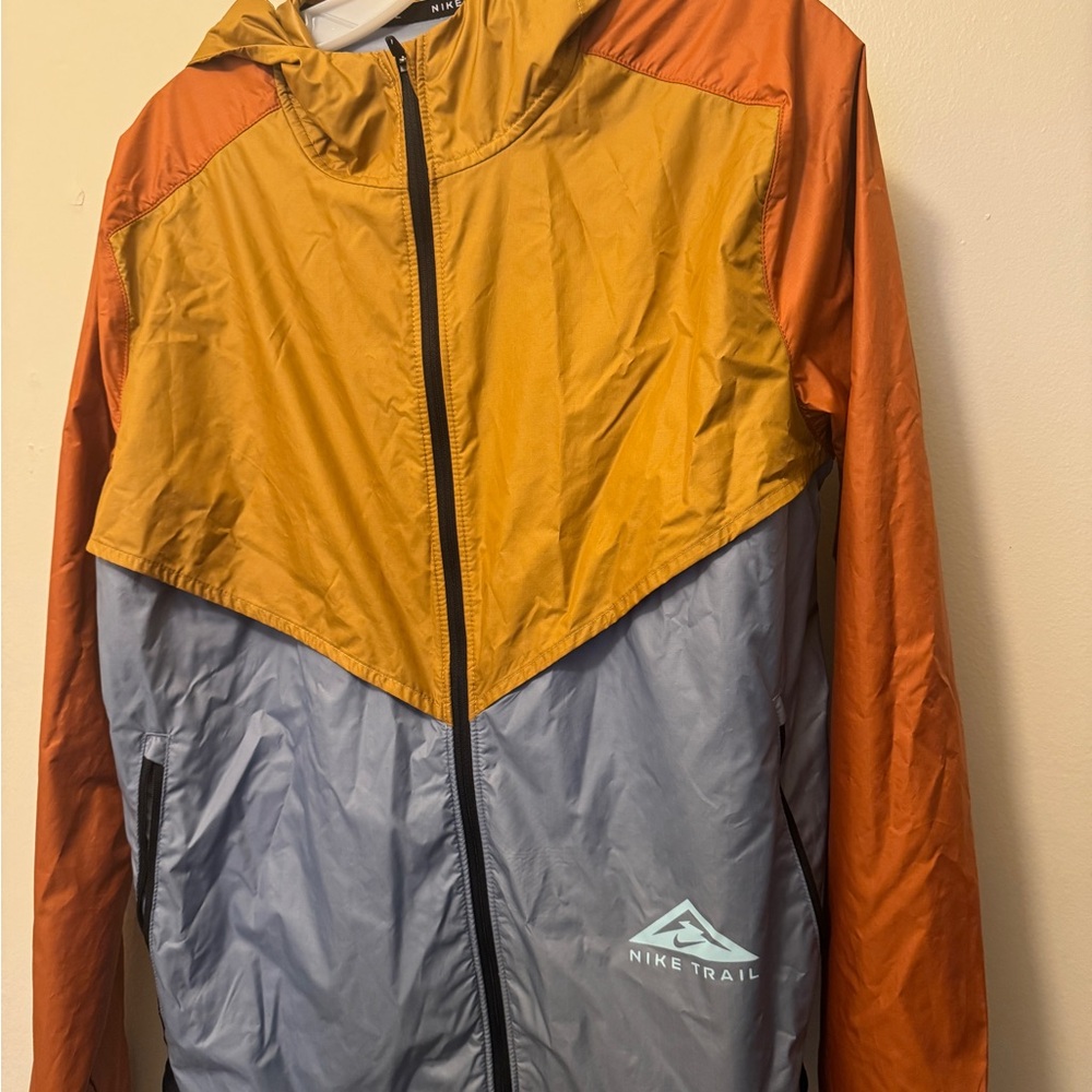 Nike Trail Jacket in Orange and Gray